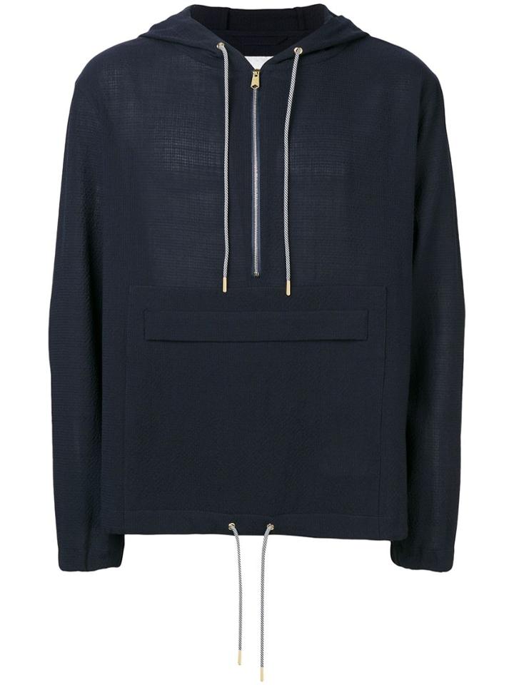 Paul Smith Zip Front Hoodie - Blue