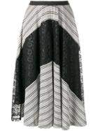 Antonio Marras Lace Detail Skirt, Women's, Size: 42, Black, Viscose/polyester/spandex/elastane/polyester