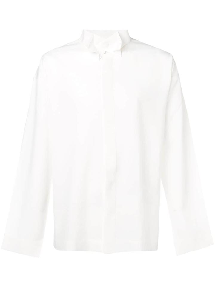 Homme Plissé Issey Miyake Folded Collar Shirt - White