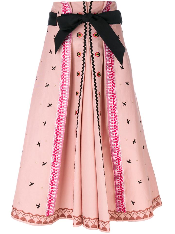 Temperley London Poppy Field Skirt - Pink & Purple