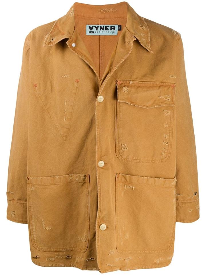 Vyner Articles Vyner Articles 2a03workerjacketdistressed Tan - Brown
