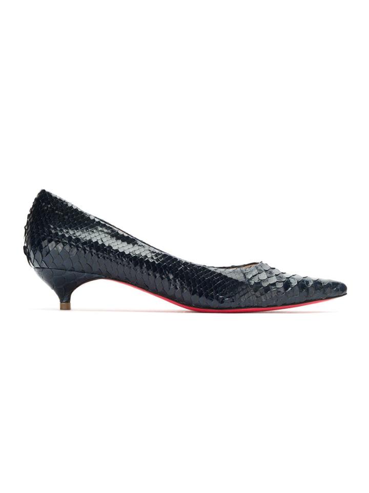 Zeferino Textured Leather Pumps - Blue