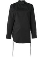 Ann Demeulemeester Dislocated Placket Shirt, Women's, Size: 38, Black, Cotton