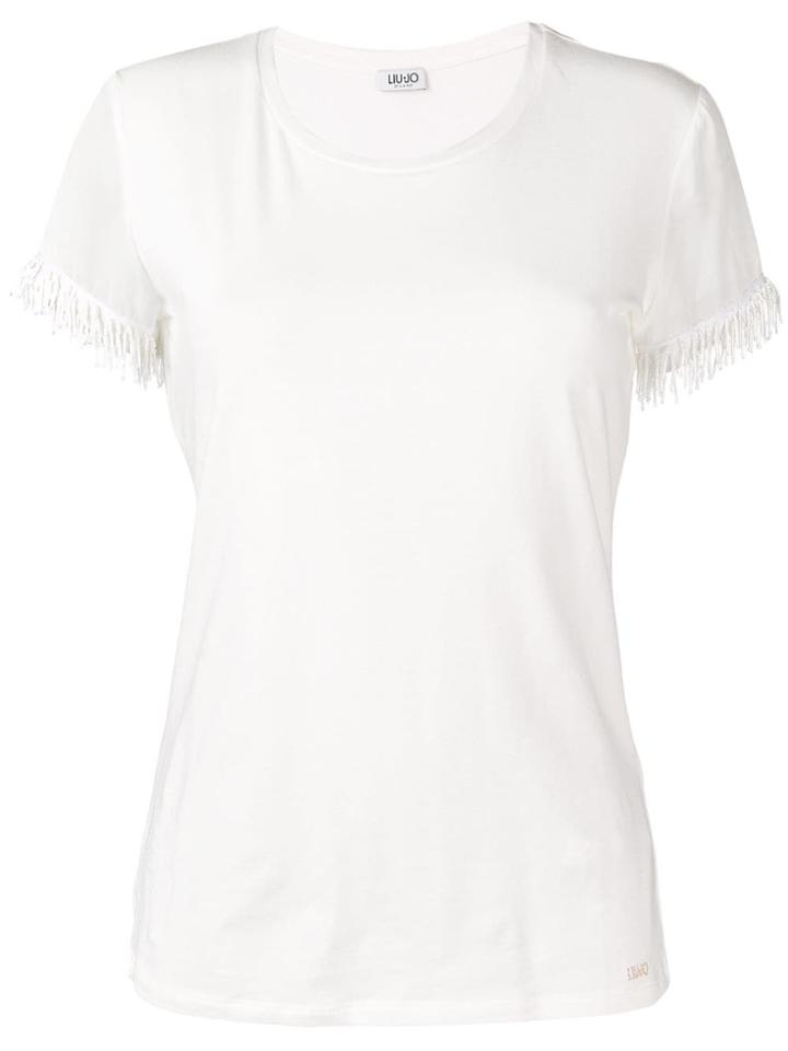 Liu Jo Fringed Cuff Blouse - White