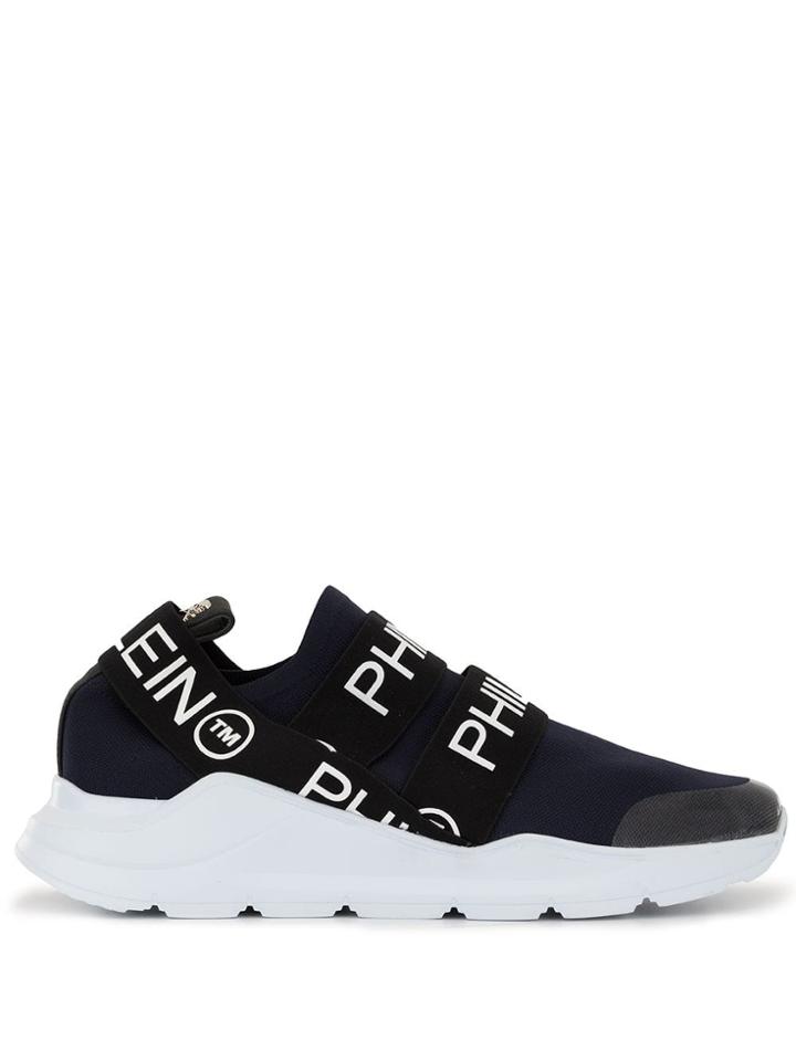 Philipp Plein Runner Logo Trim Sneakers - Blue
