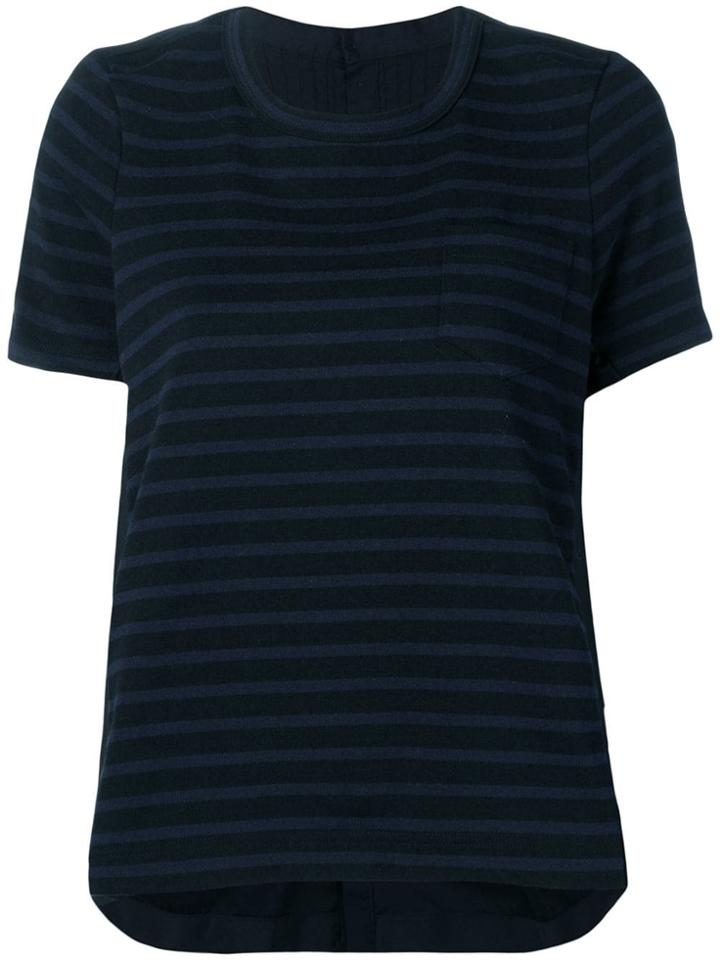 Sacai Contrasting Panel T-shirt - Black