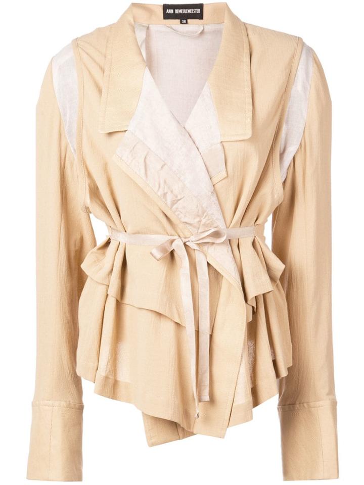 Ann Demeulemeester Lightweight Blazer With Layers - Neutrals