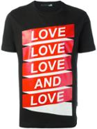 Love Moschino Logo Print T-shirt, Men's, Size: Small, Black, Cotton