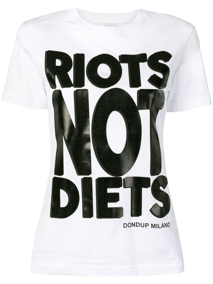 Dondup Riots Not Diets T-shirt - White