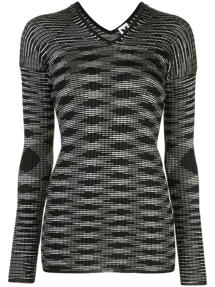 M Missoni Pattern Knit Jumper - Black