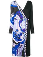 Emilio Pucci Hanami Print Wrap Dress - Black
