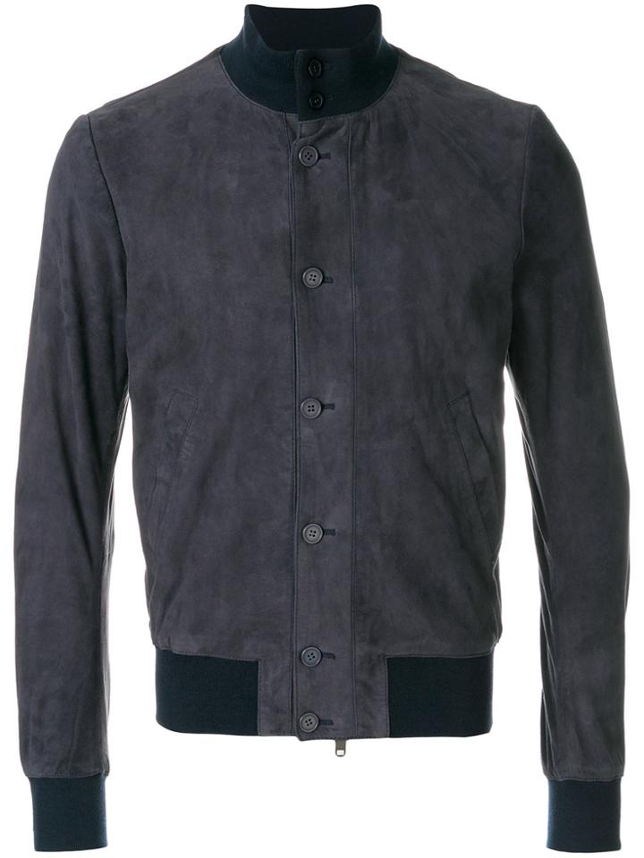 S.w.o.r.d 6.6.44 Sueded Covered Button Jacket - Blue