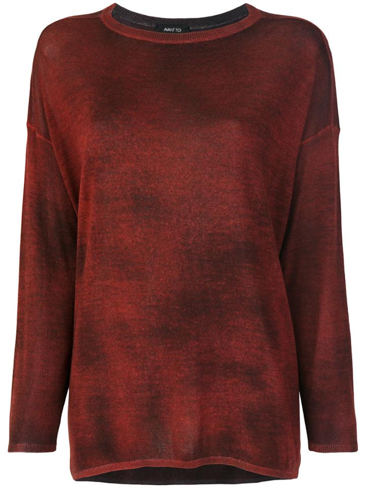 Avant Toi Relaxed Fit Knitted Top - Red