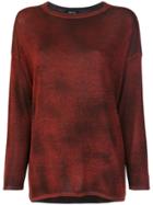 Avant Toi Relaxed Fit Knitted Top - Red