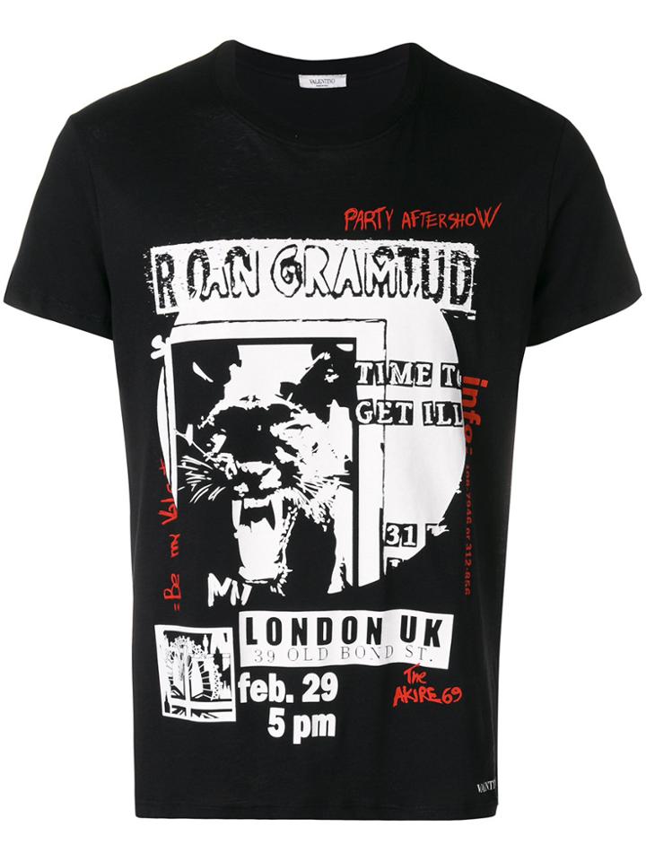 Valentino Backstage Print T-shirt - Black