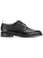 Thom Browne Classic Longwing Brogue With Leather Sole In Perforated