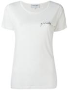 Maison Labiche - 'paraids' Embroidered T-shirt - Women - Viscose - S, White, Viscose