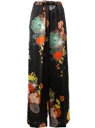 Dries Van Noten Pavlova Printed Trousers, Women's, Size: 36, Black, Silk