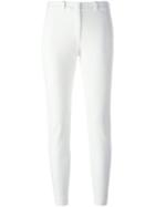 Joseph Cropped Skinny Trousers, Women's, Size: 42, White, Viscose/acetate/cotton/polyester
