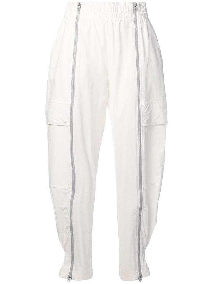 Adidas By Stella Mccartney Zipped Taper Track Pants - White