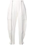 Adidas By Stella Mccartney Zipped Taper Track Pants - White