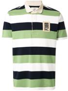 Kent & Curwen Logo Embroidered Striped Polo Shirt - Multicolour