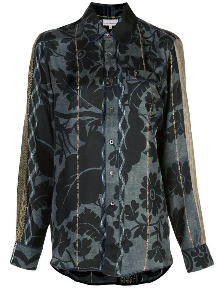Pierre-louis Mascia Floral Embroidered Blouse - Blue