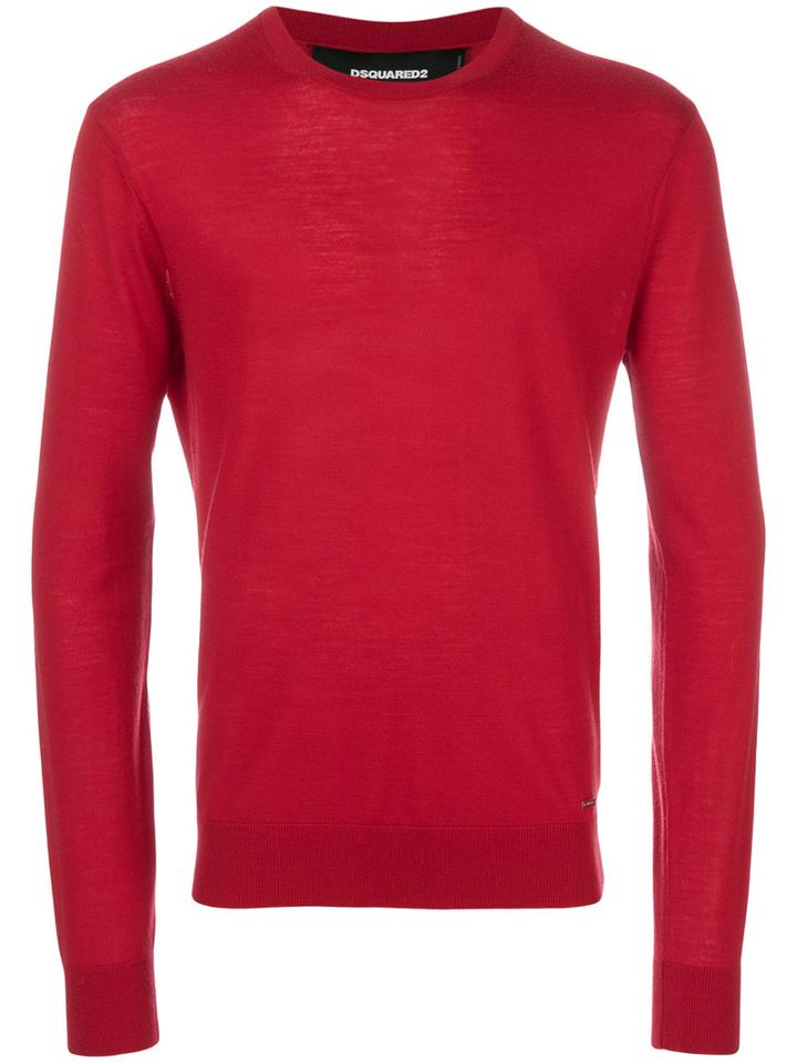 Dsquared2 - Knitted Jumper - Men - Wool - L, Red, Wool