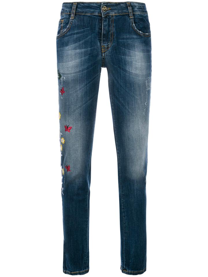 Blugirl Floral Embellished Jeans - Blue