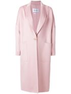 Max Mara Peak Lapel Coat - Pink & Purple