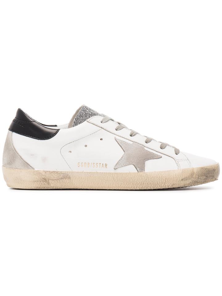 Golden Goose Deluxe Brand White & Grey Superstar Sneakers