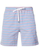 Onia Charles 7 Striped Swim Trunks - Blue