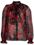 Dolce & Gabbana Sicily Bag Print Blouse - Red