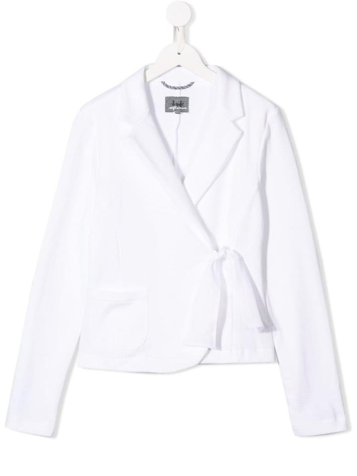 Il Gufo Teen Wrap-around Blazer - White