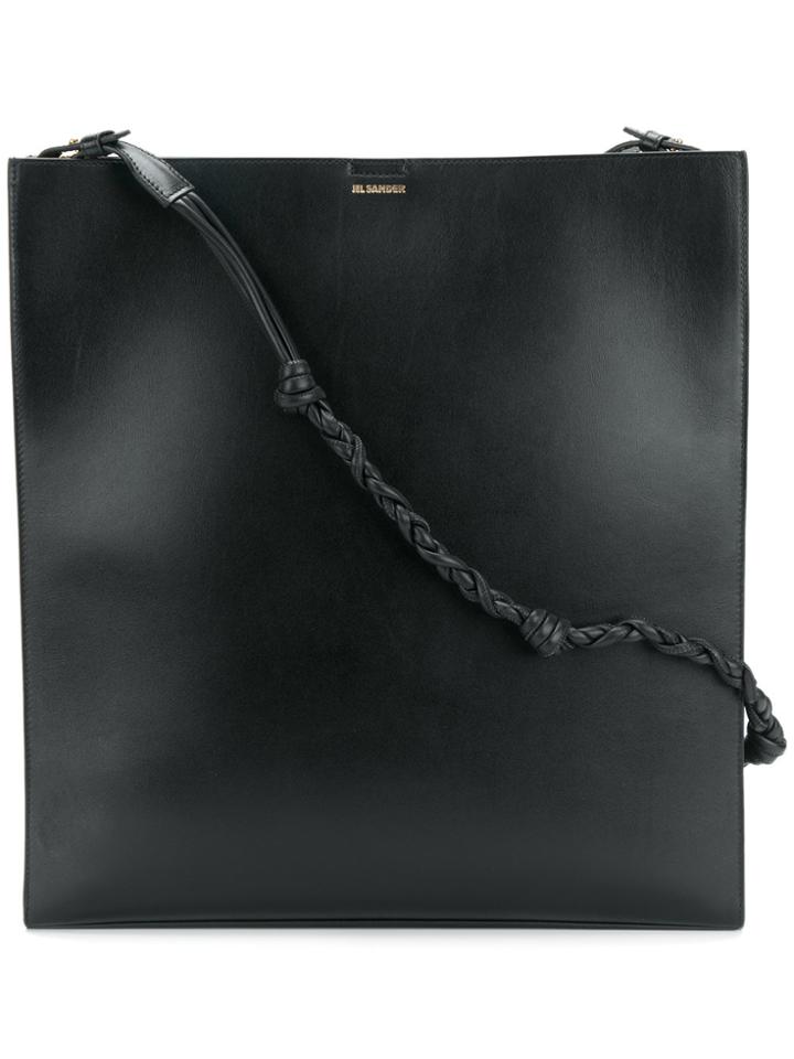 Jil Sander Braided Strap Shoulder Bag - Black