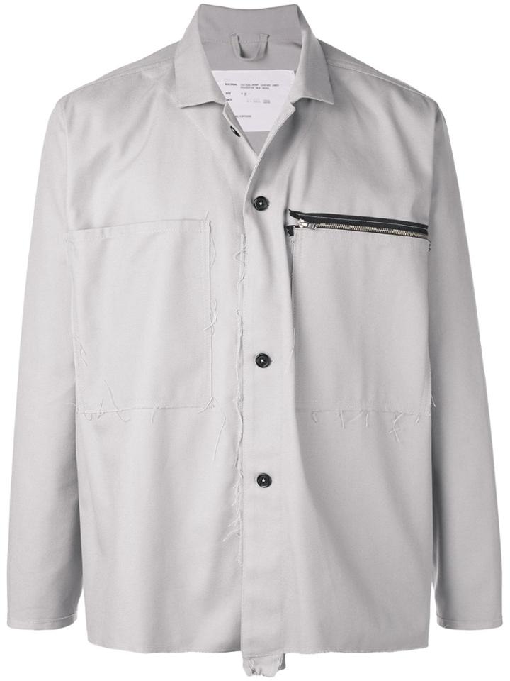 Camiel Fortgens Frayed Shirt Jacket - Grey