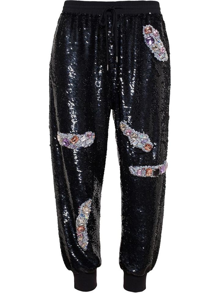 Ashish Sequinned Joggers With Jewel Embellishment