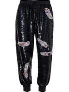 Ashish Sequinned Joggers With Jewel Embellishment