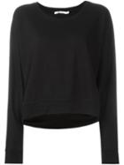 T By Alexander Wang Scoop Neck Jumper, Women's, Size: Medium, Black, Polyester/rayon