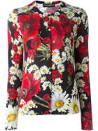 Dolce & Gabbana Daisy And Poppy Print Cardigan, Women's, Size: 40, Silk