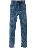 Diesel Floral Print Jeans, Men's, Size: 30, Blue, Cotton/spandex/elastane/lyocell