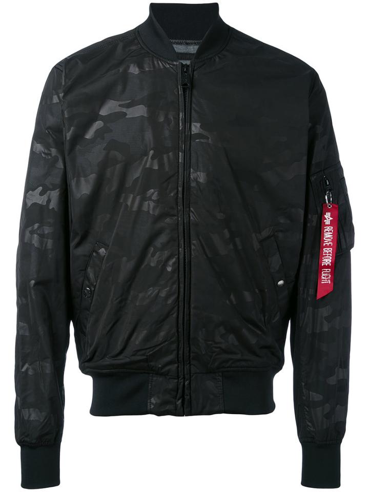 Alpha Industries - Bomber Jacket - Men - Polyester - M, Black, Polyester