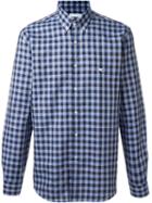 Etro Checked Shirt, Men's, Size: 40, Blue, Cotton/linen/flax