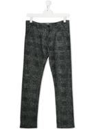 Paolo Pecora Kids Checked Trousers - Grey
