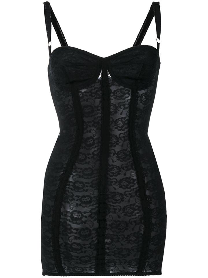 Dolce & Gabbana Bustier Mini Dress - Black