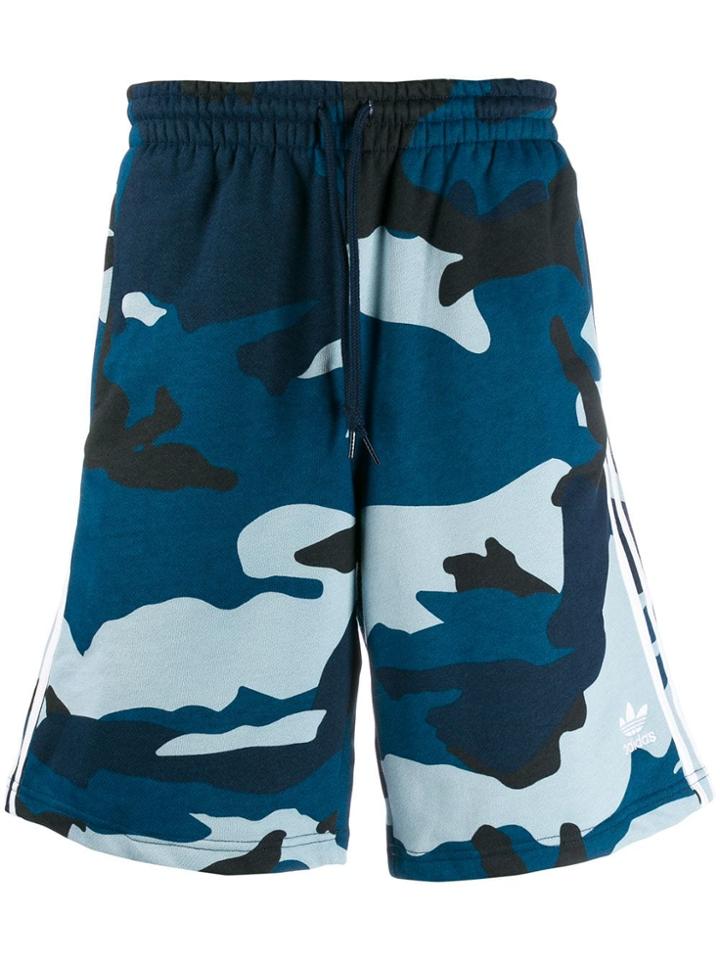 Adidas Camouflage Shorts - Blue