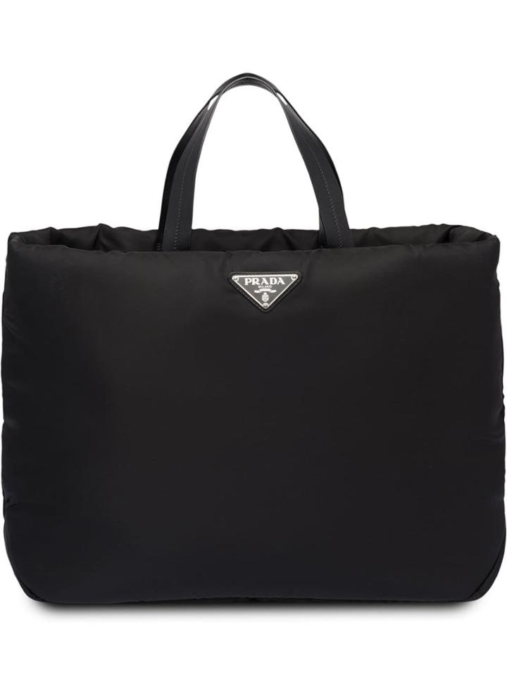 Prada Medium Padded Nylon Tote - Black