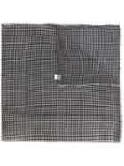 Faliero Sarti - Checked Scarf - Women - Silk/cotton/modal - One Size, Black, Silk/cotton/modal