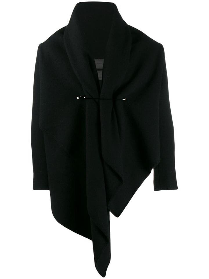 Fumito Ganryu Wool Blend Shawl Jacket - Black
