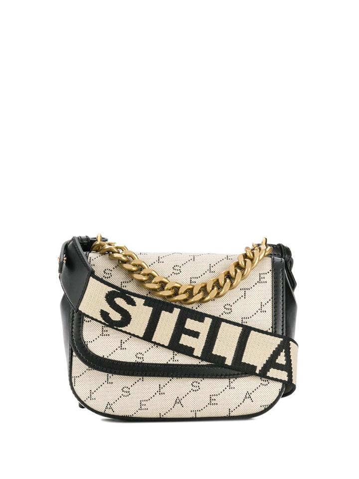 Stella Mccartney Monogram Logo Shoulder Bag - Neutrals